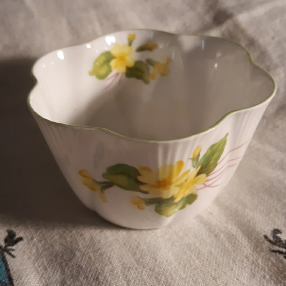 Shelley England Primrose Mini Open Sugar Bowl